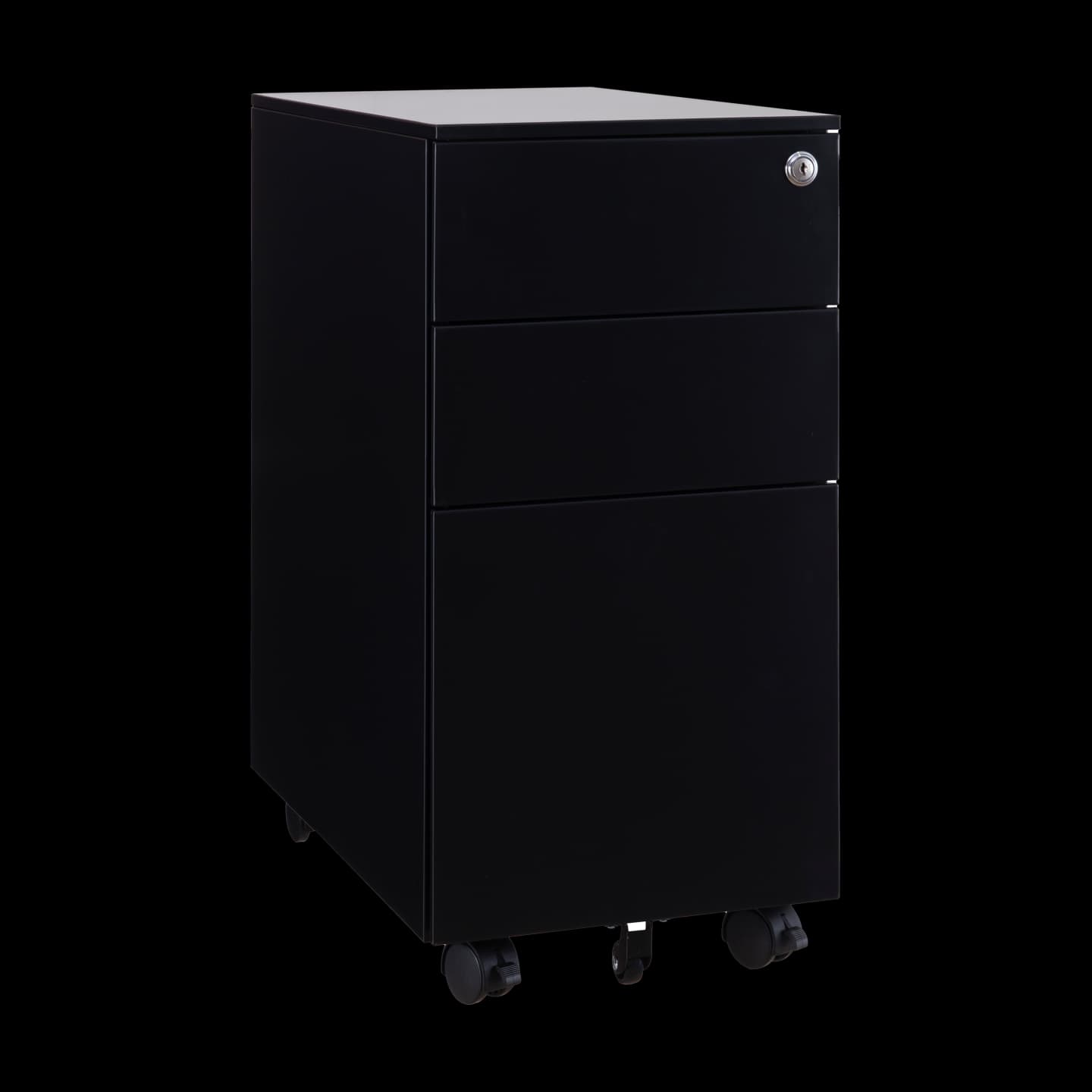 ארגז מגירות מתכת שחור